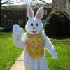 The Easter Bunny showed up to help the kids
 with the Easter egg hunt!