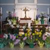 Easter flowers in the chancel.